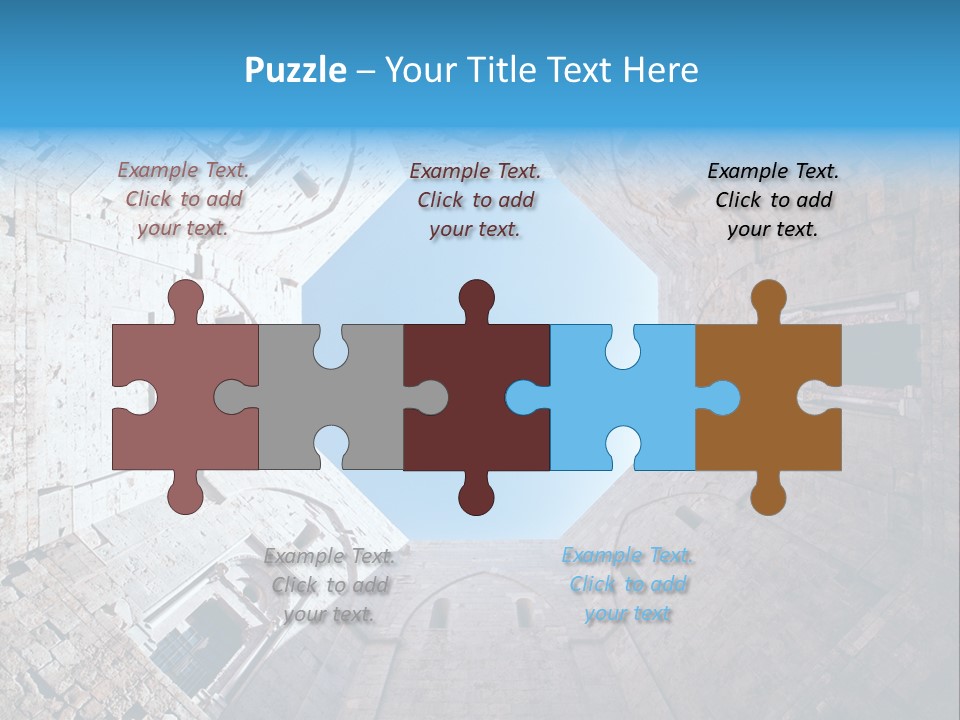 A View From The Bottom Of A Tower Looking Up At The Sky PowerPoint Template