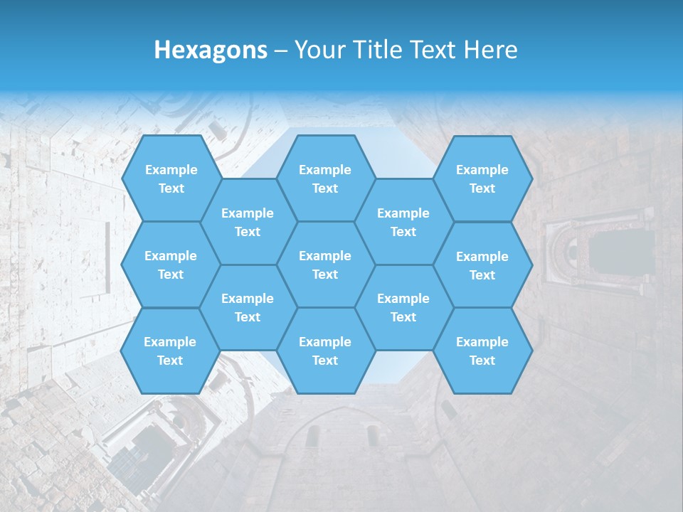 A View From The Bottom Of A Tower Looking Up At The Sky PowerPoint Template