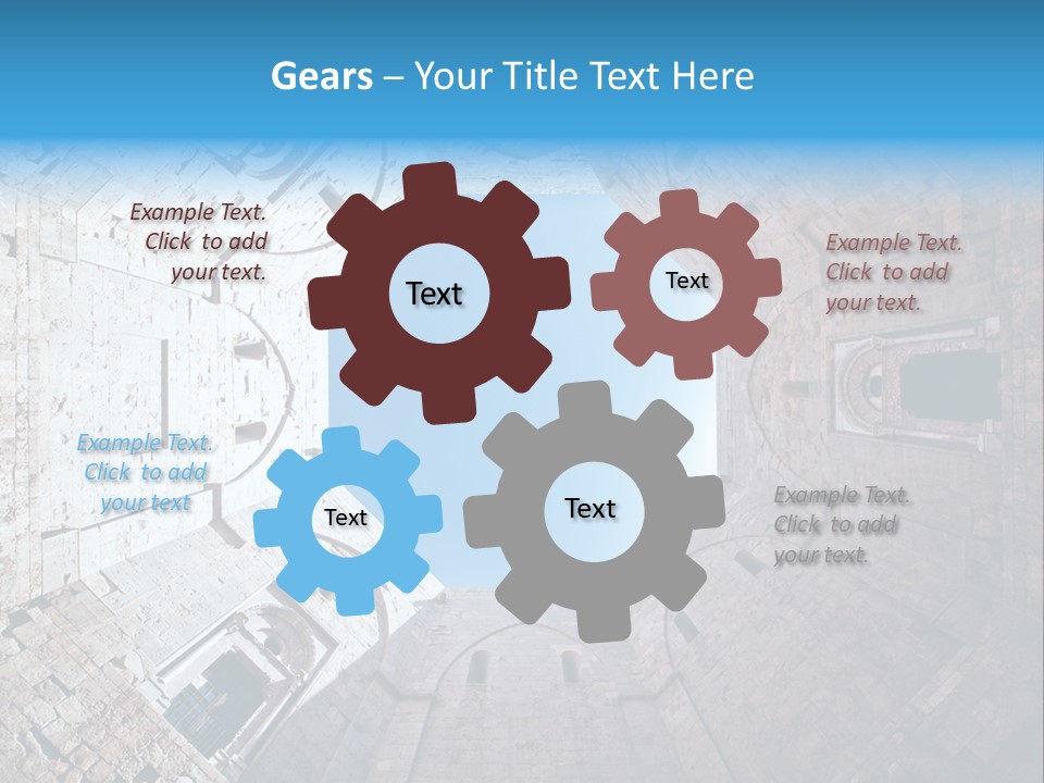 A View From The Bottom Of A Tower Looking Up At The Sky PowerPoint Template