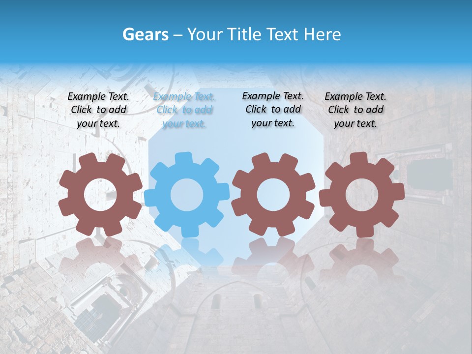 A View From The Bottom Of A Tower Looking Up At The Sky PowerPoint Template