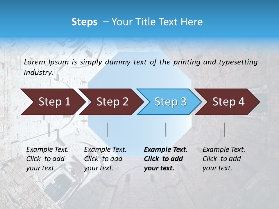 A View From The Bottom Of A Tower Looking Up At The Sky PowerPoint Template