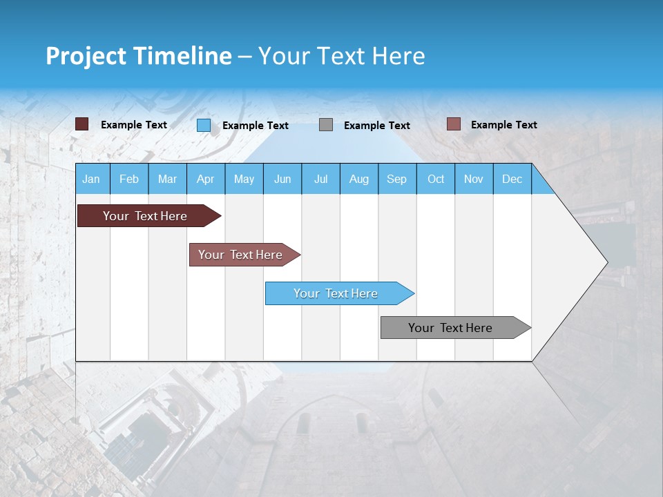 A View From The Bottom Of A Tower Looking Up At The Sky PowerPoint Template