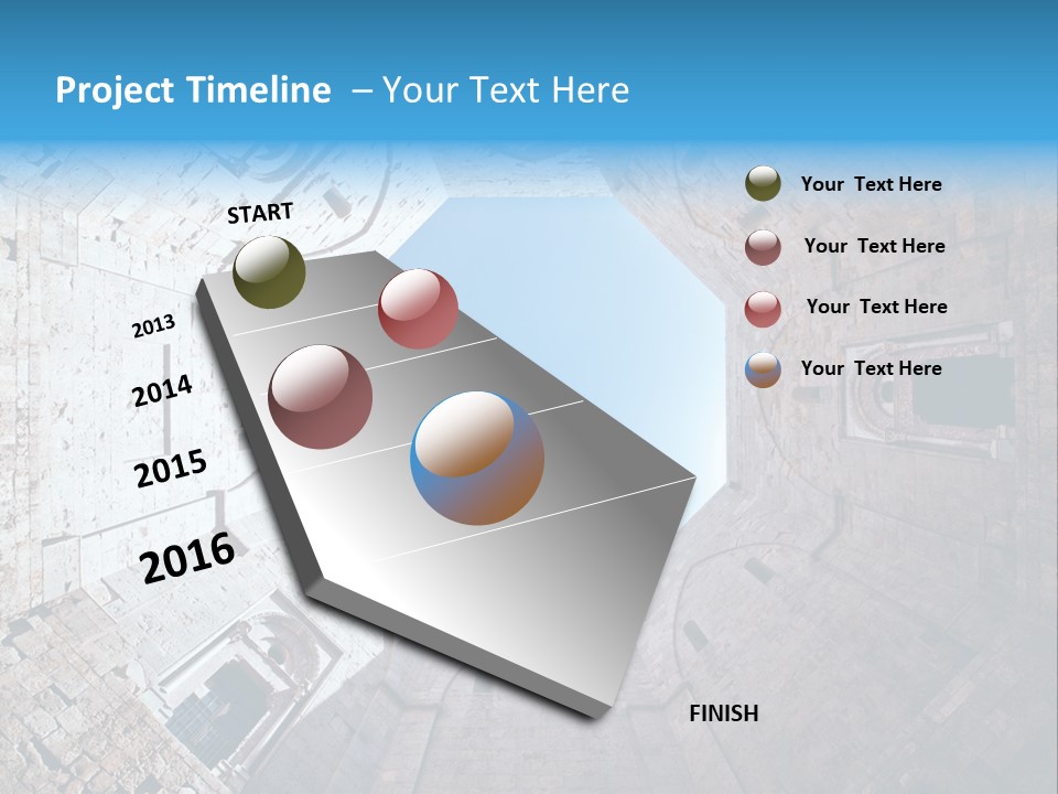 A View From The Bottom Of A Tower Looking Up At The Sky PowerPoint Template