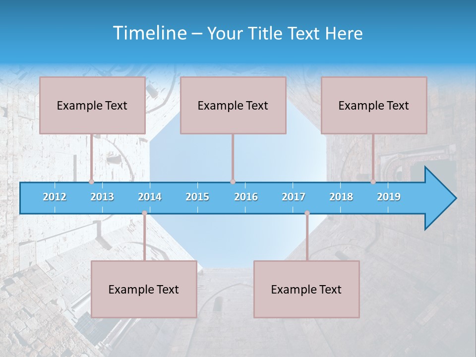 A View From The Bottom Of A Tower Looking Up At The Sky PowerPoint Template