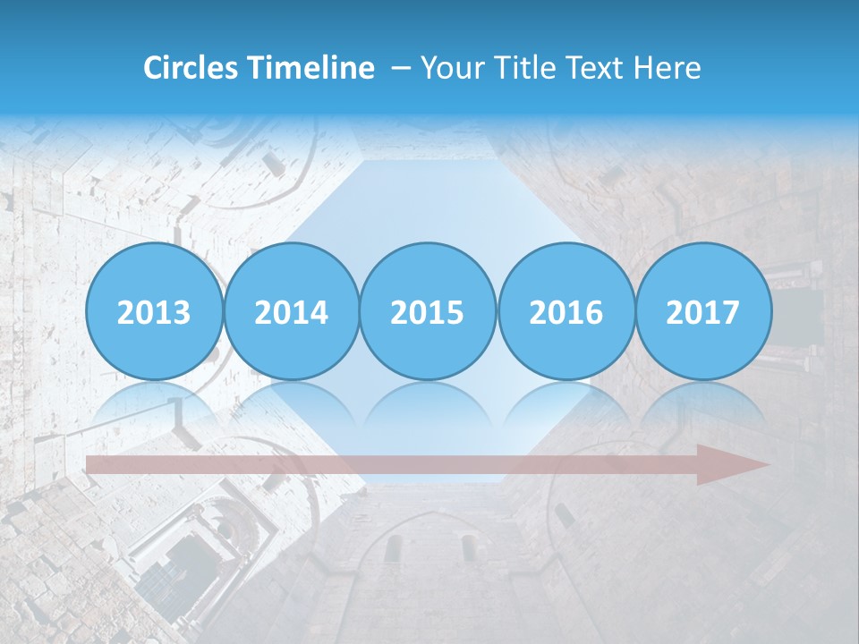 A View From The Bottom Of A Tower Looking Up At The Sky PowerPoint Template