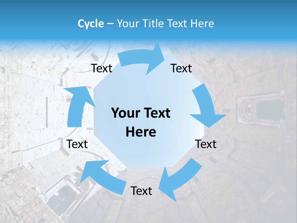 A View From The Bottom Of A Tower Looking Up At The Sky PowerPoint Template