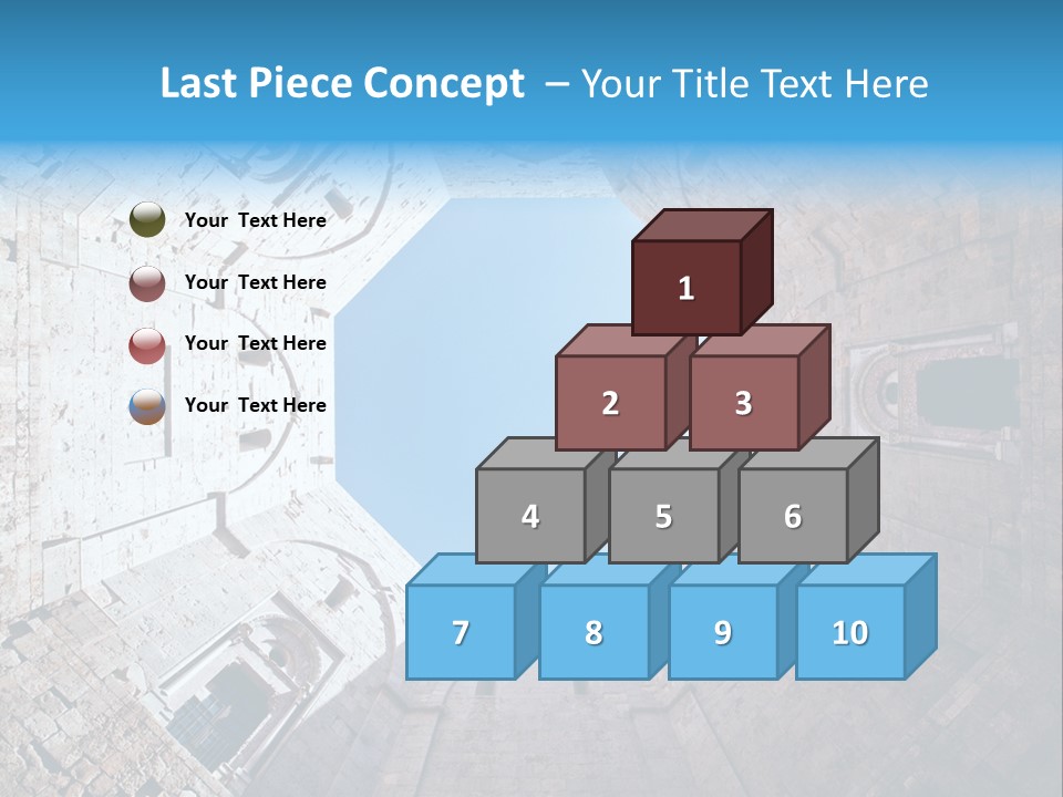 A View From The Bottom Of A Tower Looking Up At The Sky PowerPoint Template