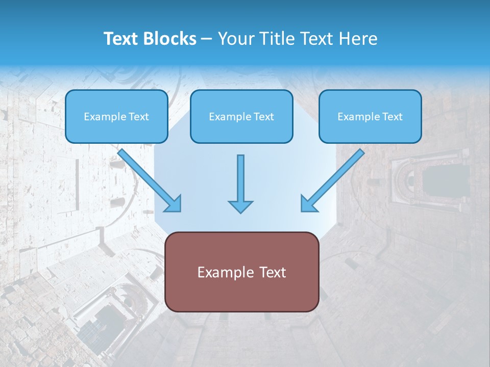 A View From The Bottom Of A Tower Looking Up At The Sky PowerPoint Template