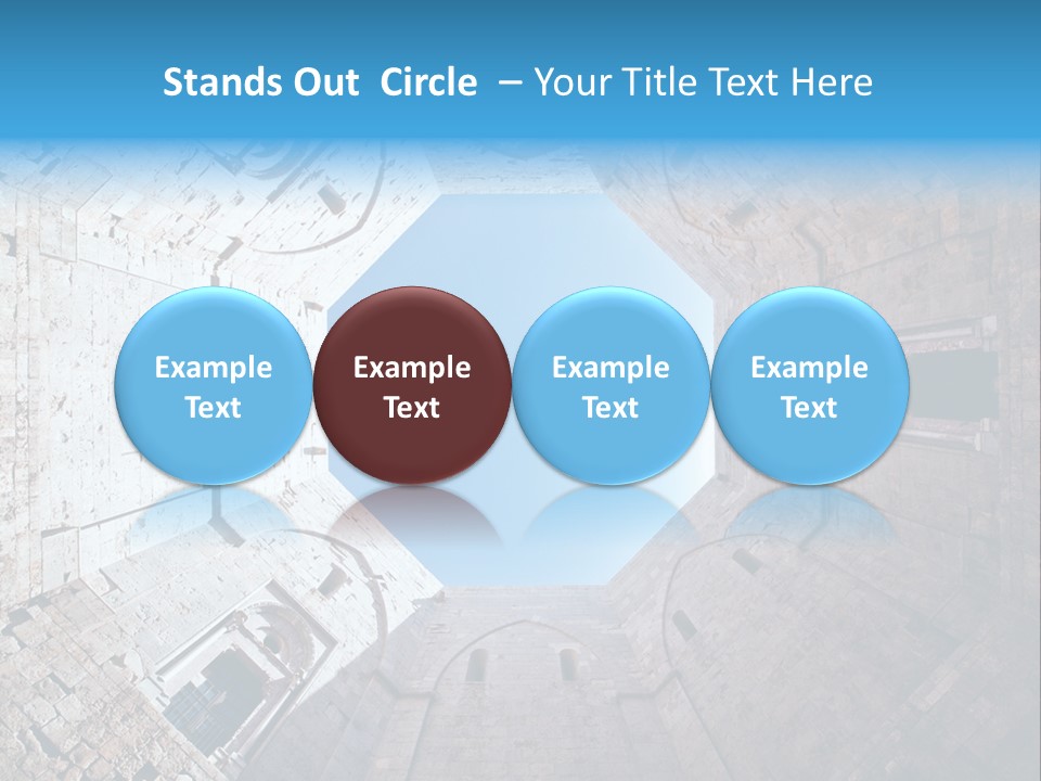 A View From The Bottom Of A Tower Looking Up At The Sky PowerPoint Template