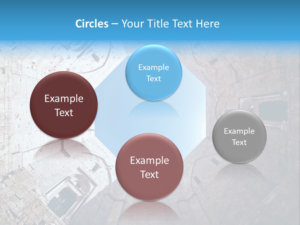 A View From The Bottom Of A Tower Looking Up At The Sky PowerPoint Template