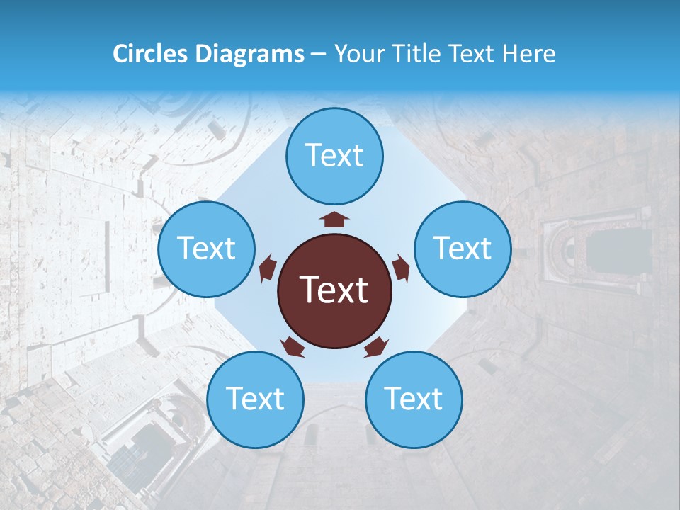 A View From The Bottom Of A Tower Looking Up At The Sky PowerPoint Template