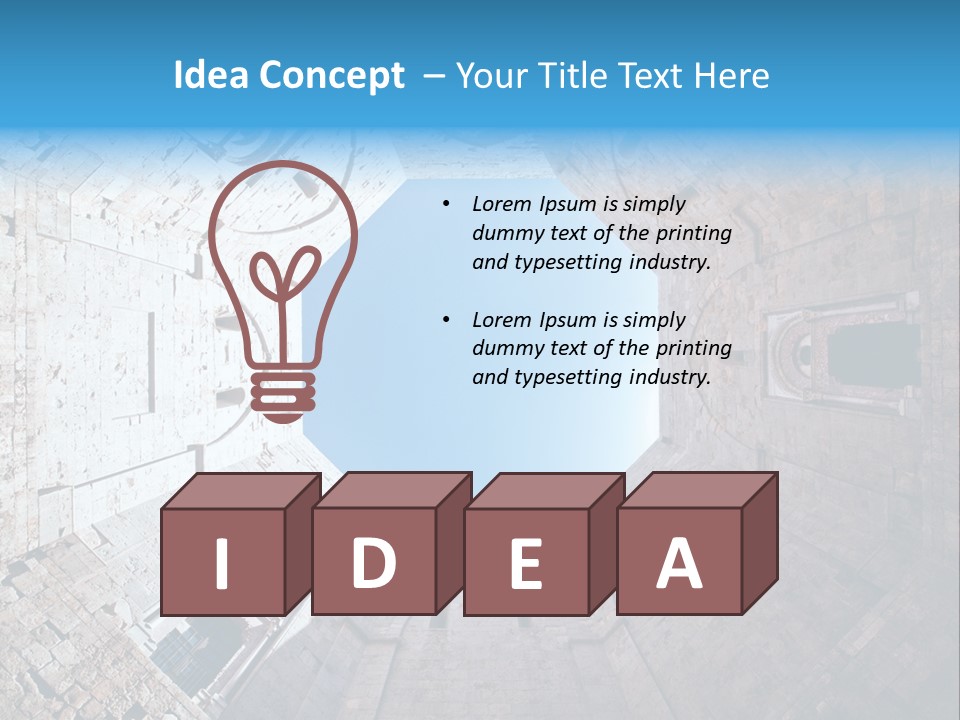 A View From The Bottom Of A Tower Looking Up At The Sky PowerPoint Template