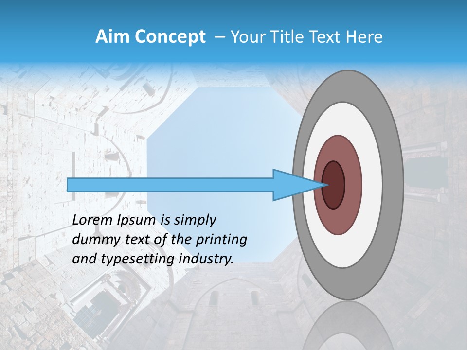 A View From The Bottom Of A Tower Looking Up At The Sky PowerPoint Template