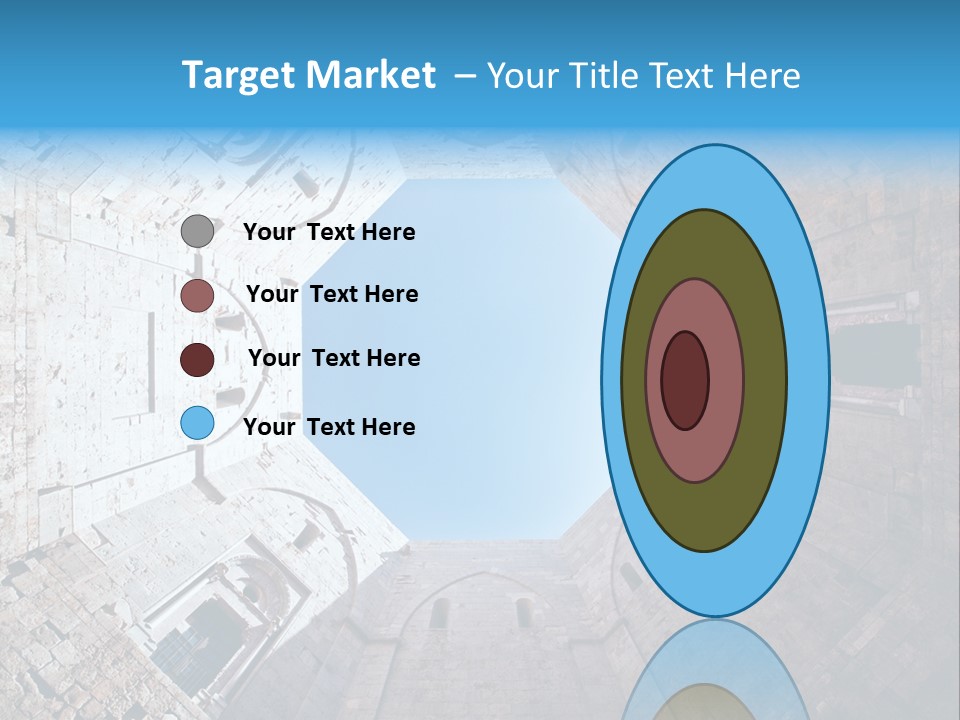 A View From The Bottom Of A Tower Looking Up At The Sky PowerPoint Template