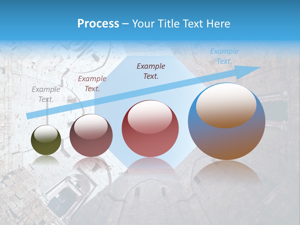 A View From The Bottom Of A Tower Looking Up At The Sky PowerPoint Template