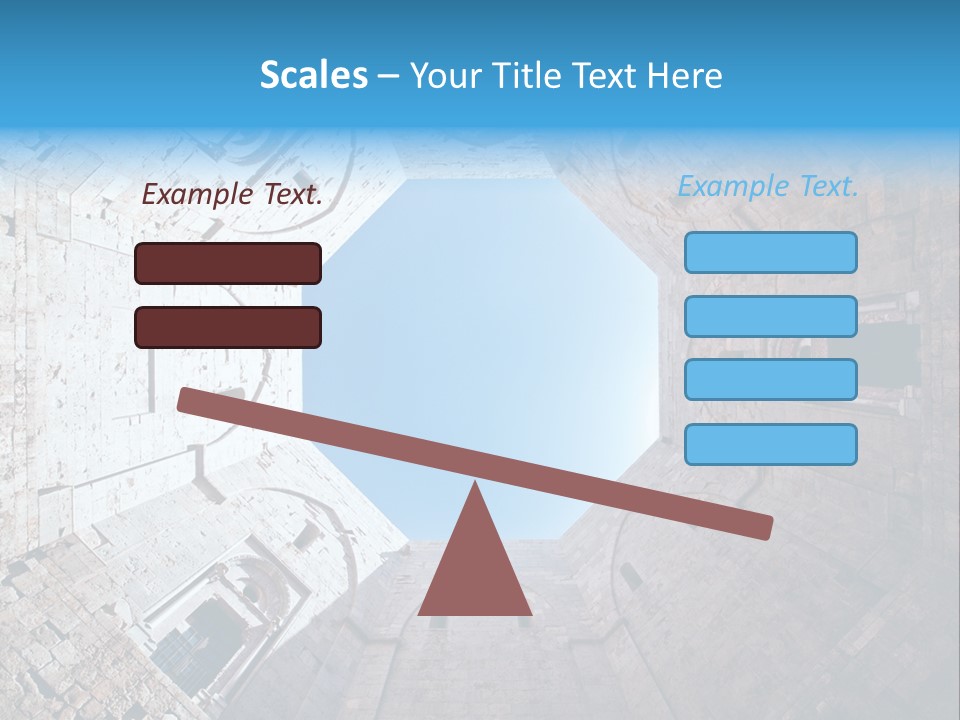 A View From The Bottom Of A Tower Looking Up At The Sky PowerPoint Template