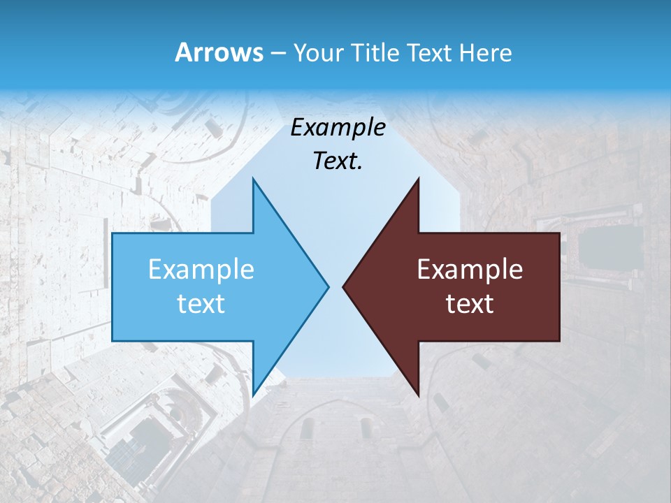 A View From The Bottom Of A Tower Looking Up At The Sky PowerPoint Template