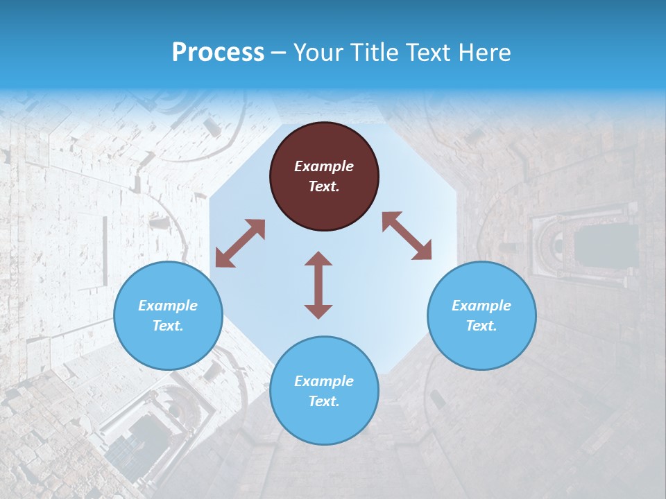 A View From The Bottom Of A Tower Looking Up At The Sky PowerPoint Template