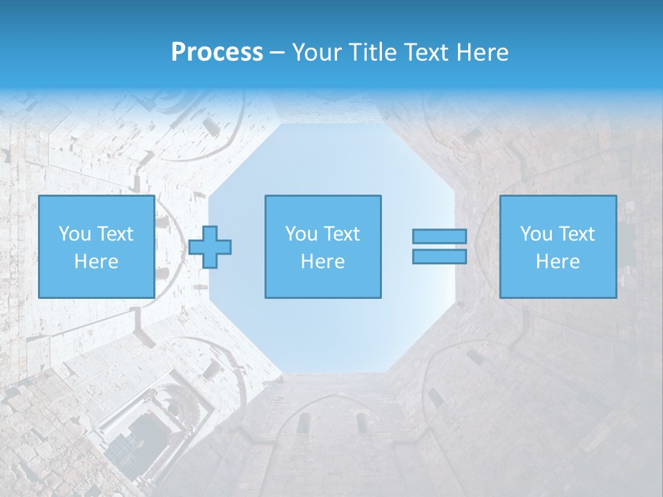 A View From The Bottom Of A Tower Looking Up At The Sky PowerPoint Template