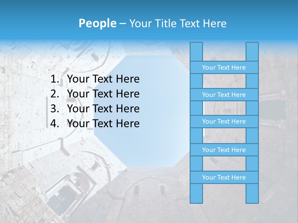 A View From The Bottom Of A Tower Looking Up At The Sky PowerPoint Template