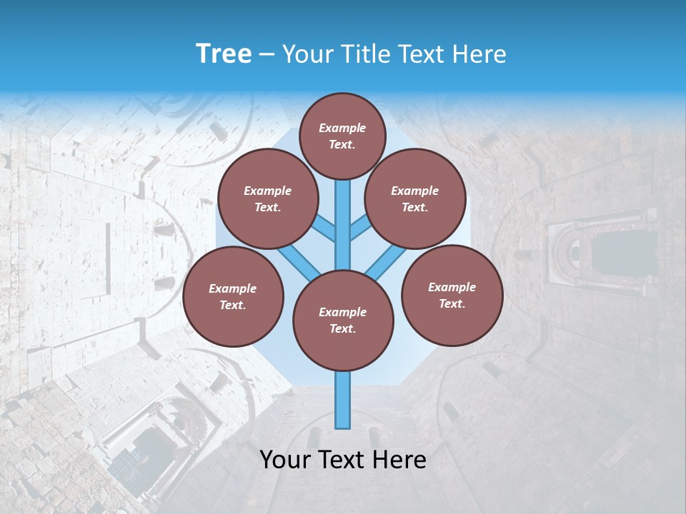 A View From The Bottom Of A Tower Looking Up At The Sky PowerPoint Template