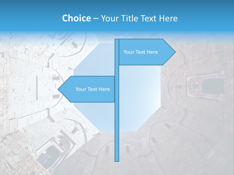 A View From The Bottom Of A Tower Looking Up At The Sky PowerPoint Template