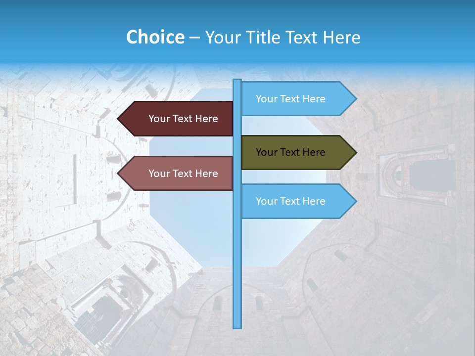 A View From The Bottom Of A Tower Looking Up At The Sky PowerPoint Template