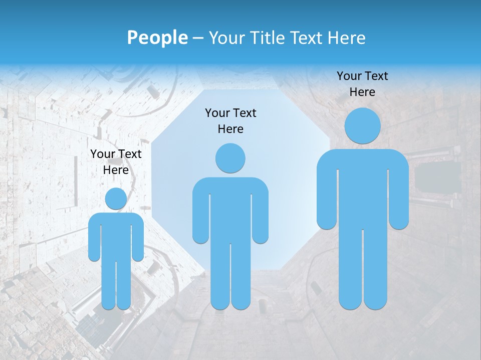 A View From The Bottom Of A Tower Looking Up At The Sky PowerPoint Template