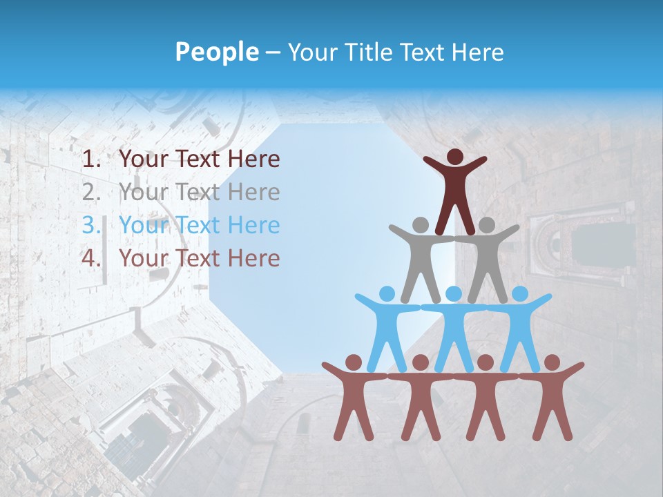 A View From The Bottom Of A Tower Looking Up At The Sky PowerPoint Template