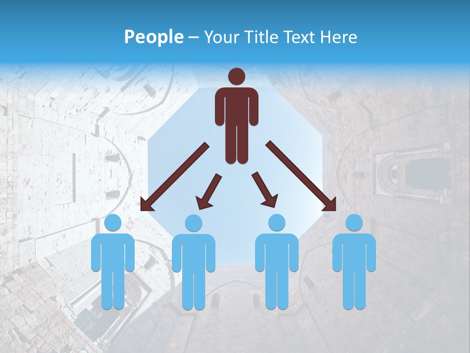 A View From The Bottom Of A Tower Looking Up At The Sky PowerPoint Template
