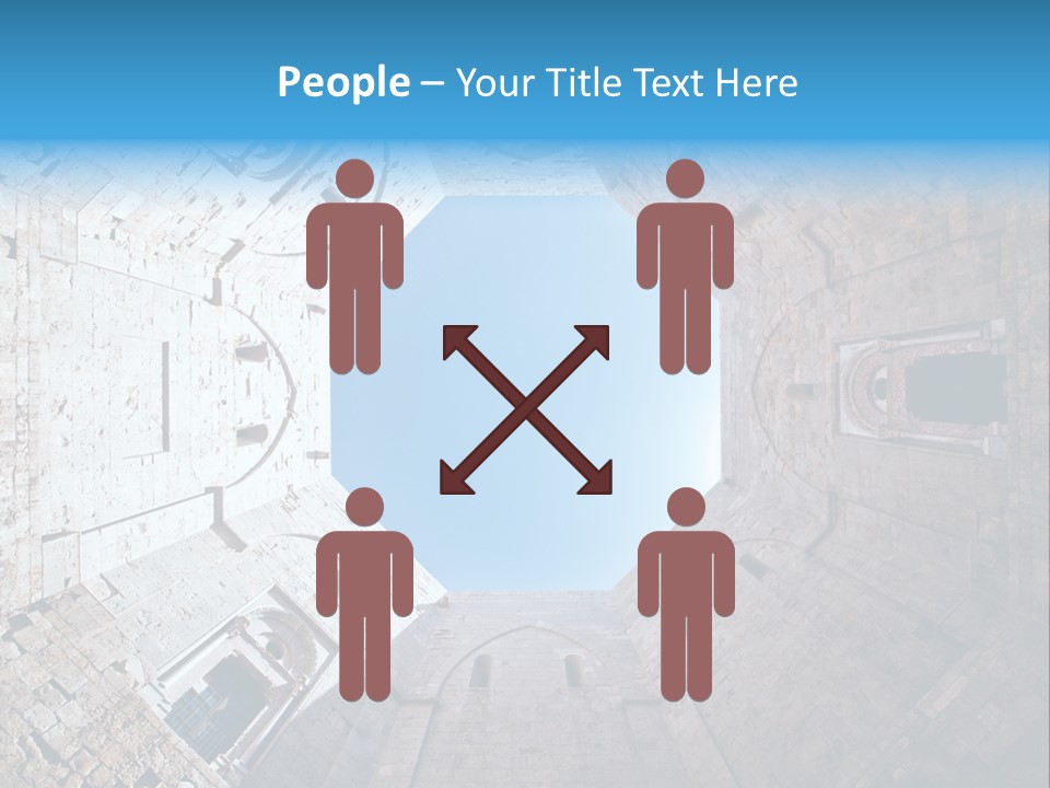 A View From The Bottom Of A Tower Looking Up At The Sky PowerPoint Template