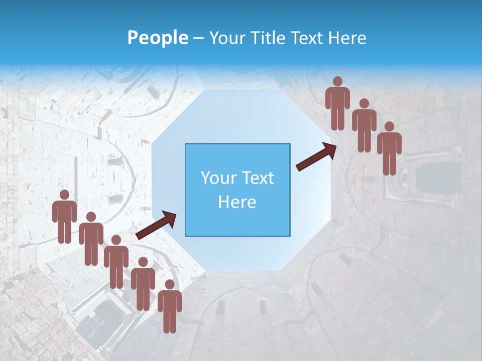 A View From The Bottom Of A Tower Looking Up At The Sky PowerPoint Template