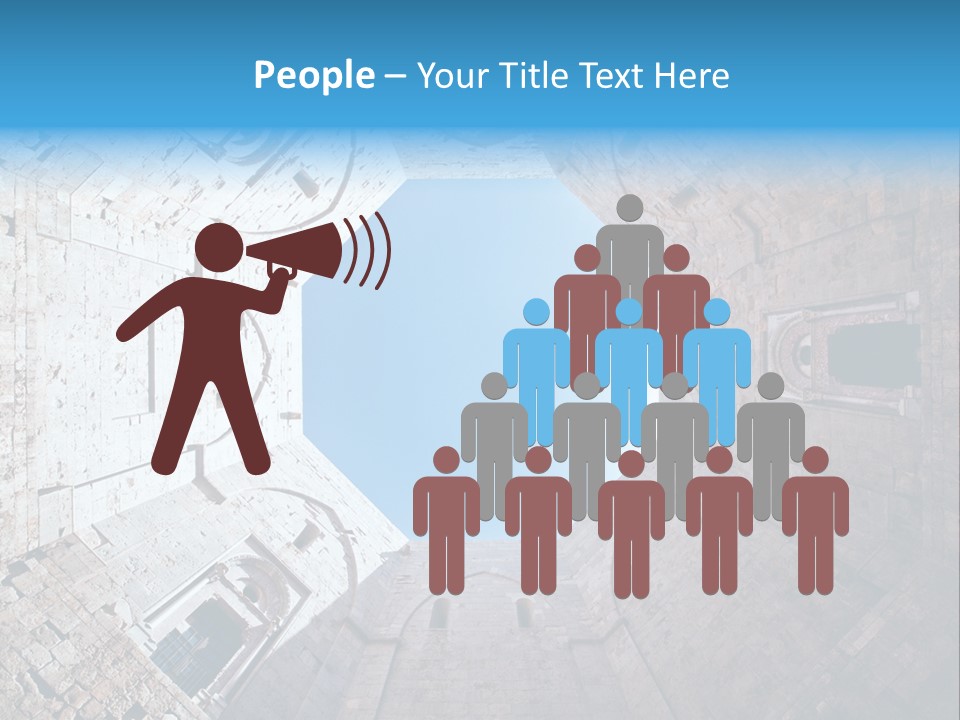 A View From The Bottom Of A Tower Looking Up At The Sky PowerPoint Template