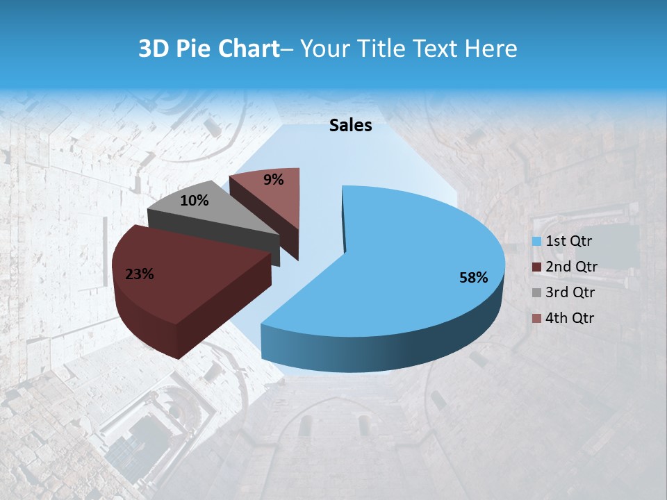 A View From The Bottom Of A Tower Looking Up At The Sky PowerPoint Template
