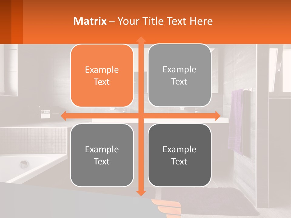A Bathroom With A Bathtub, Sink, And Mirror PowerPoint Template