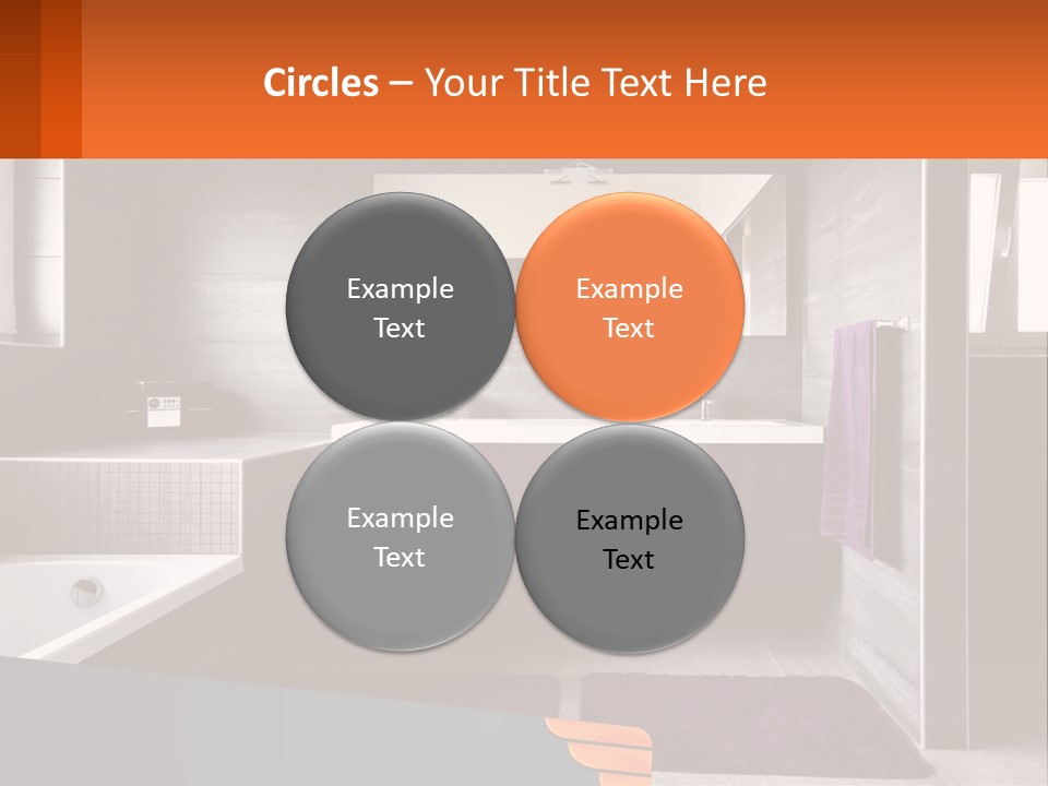 A Bathroom With A Bathtub, Sink, And Mirror PowerPoint Template