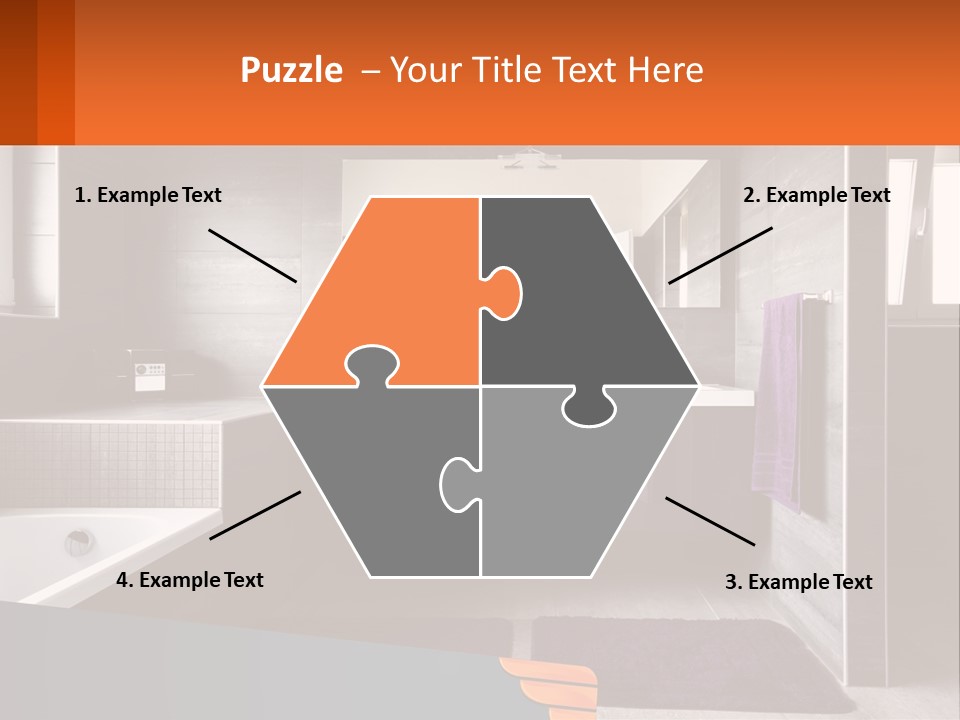 A Bathroom With A Bathtub, Sink, And Mirror PowerPoint Template