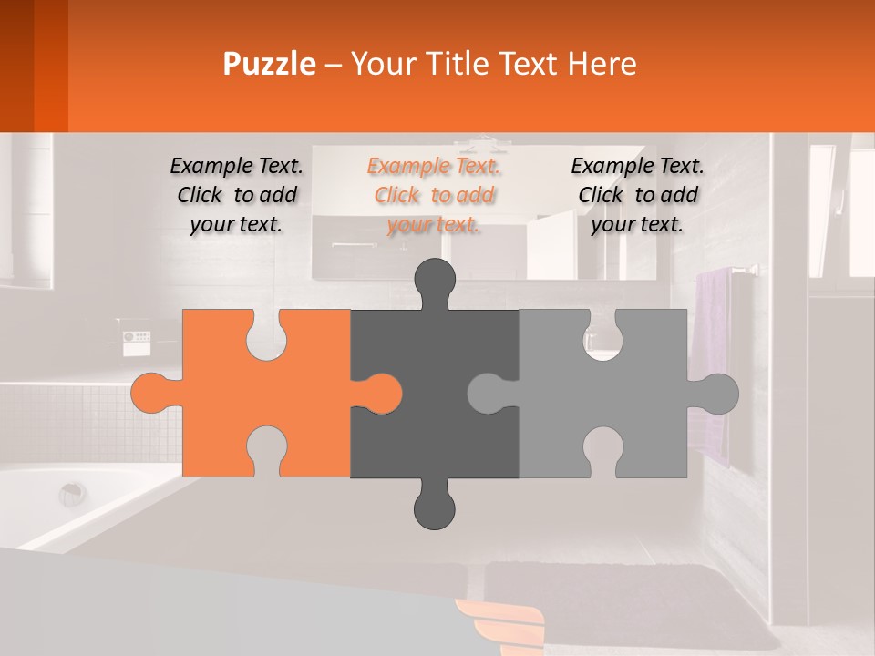 A Bathroom With A Bathtub, Sink, And Mirror PowerPoint Template