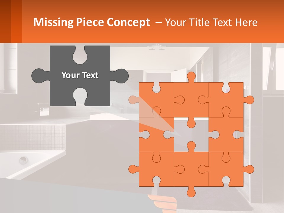 A Bathroom With A Bathtub, Sink, And Mirror PowerPoint Template