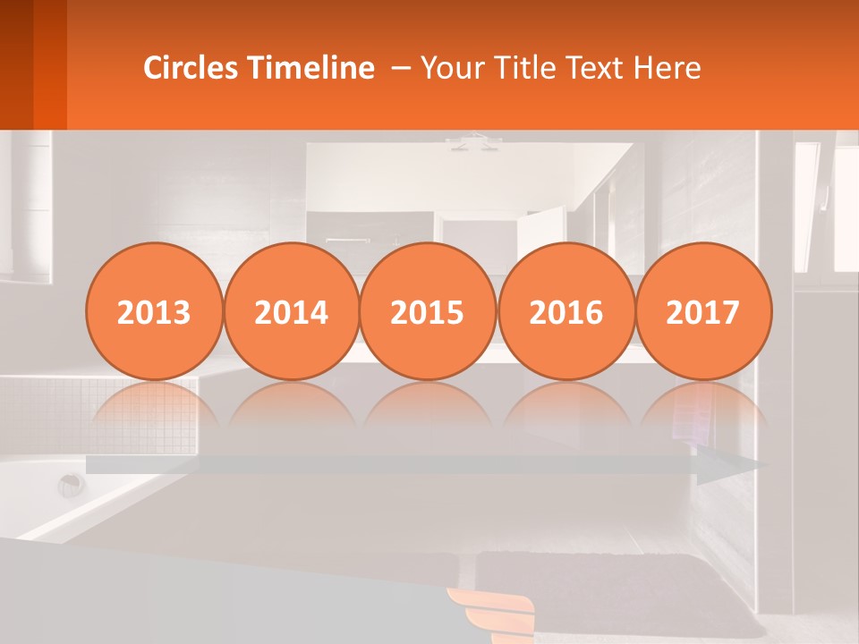 A Bathroom With A Bathtub, Sink, And Mirror PowerPoint Template
