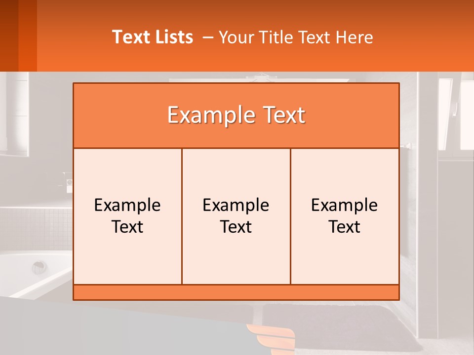A Bathroom With A Bathtub, Sink, And Mirror PowerPoint Template