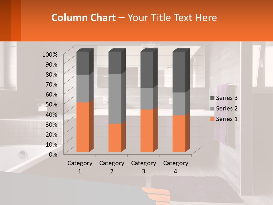 A Bathroom With A Bathtub, Sink, And Mirror PowerPoint Template