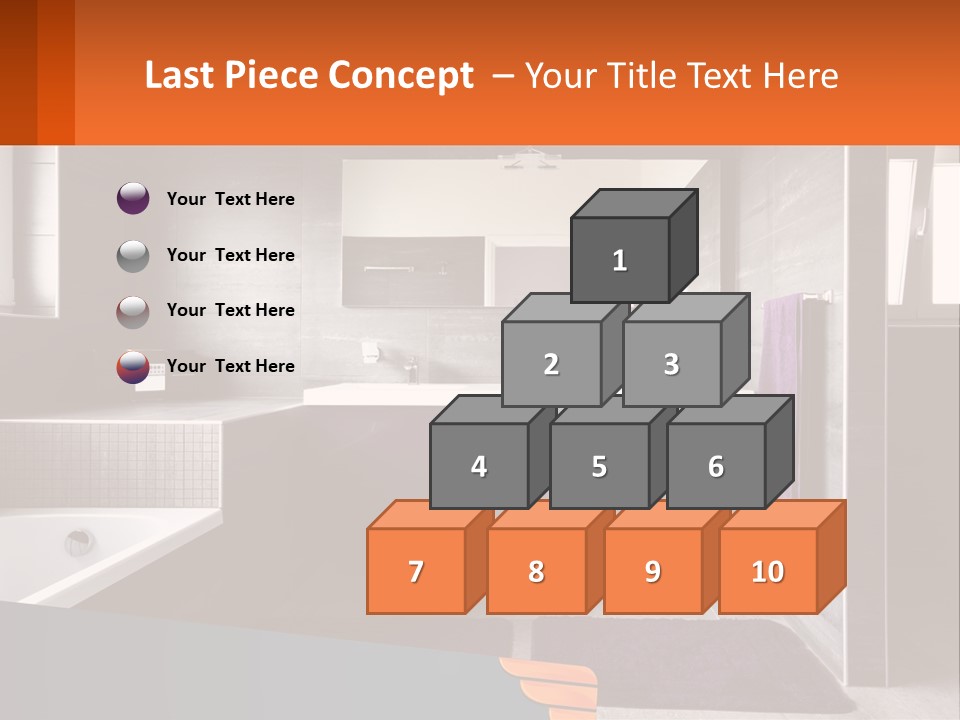 A Bathroom With A Bathtub, Sink, And Mirror PowerPoint Template