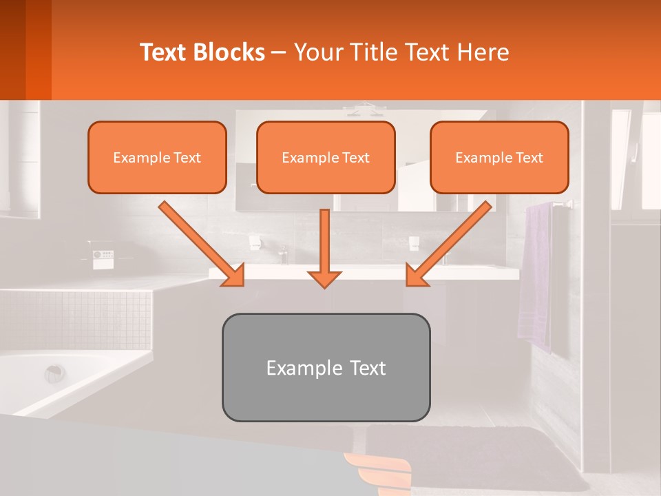 A Bathroom With A Bathtub, Sink, And Mirror PowerPoint Template