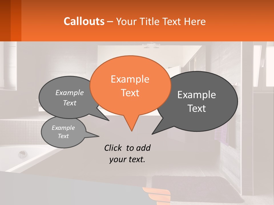 A Bathroom With A Bathtub, Sink, And Mirror PowerPoint Template