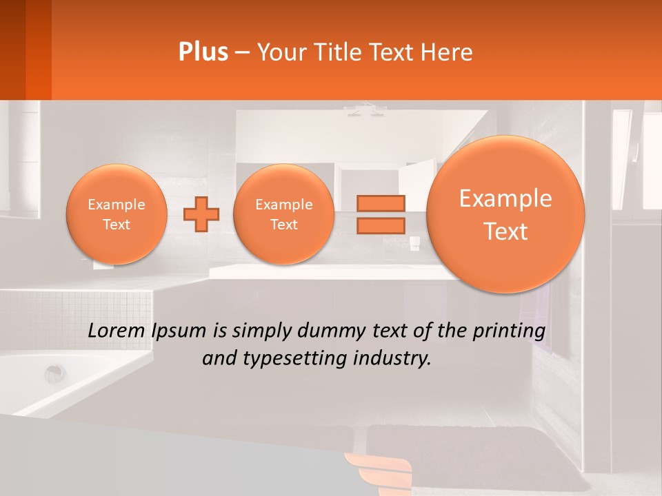 A Bathroom With A Bathtub, Sink, And Mirror PowerPoint Template