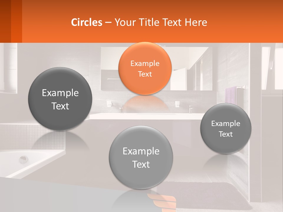 A Bathroom With A Bathtub, Sink, And Mirror PowerPoint Template