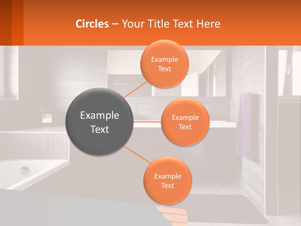 A Bathroom With A Bathtub, Sink, And Mirror PowerPoint Template