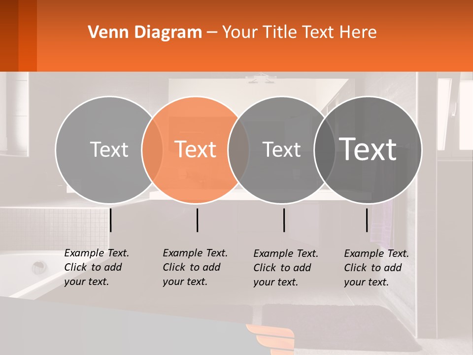 A Bathroom With A Bathtub, Sink, And Mirror PowerPoint Template