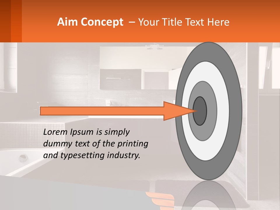 A Bathroom With A Bathtub, Sink, And Mirror PowerPoint Template